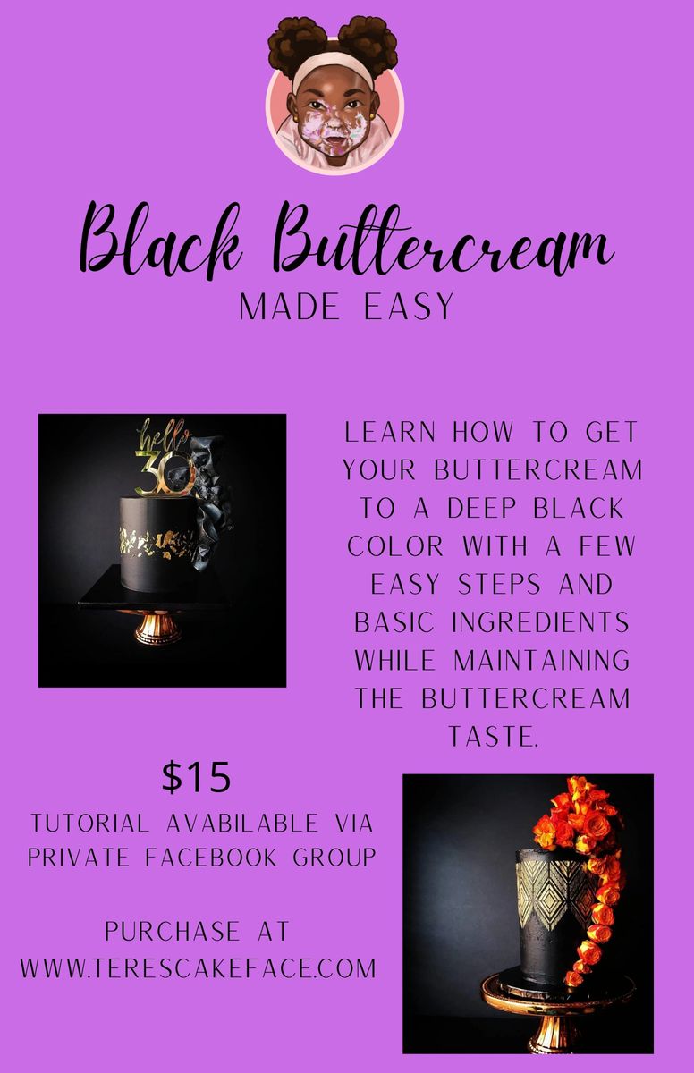 Black Buttercream Tutorial